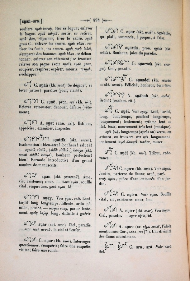 Dictionnaire Cam-Français, E. Aymonier et A. Cabaton / sra / Cabaton, Antoine; Aymonier, Etienne /  Viet Nam/ Viet Nam