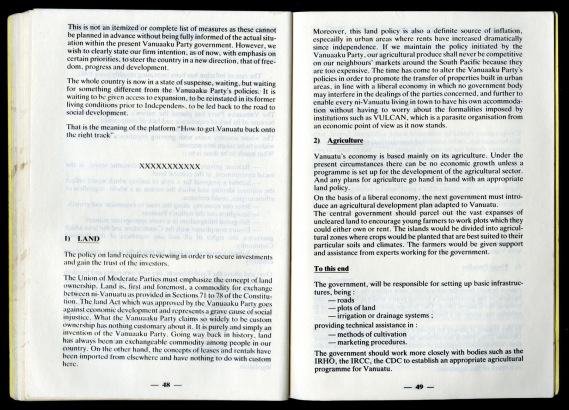 UMP Politikol Platform / UMP Politikol Platform / UMP / Vanuatu