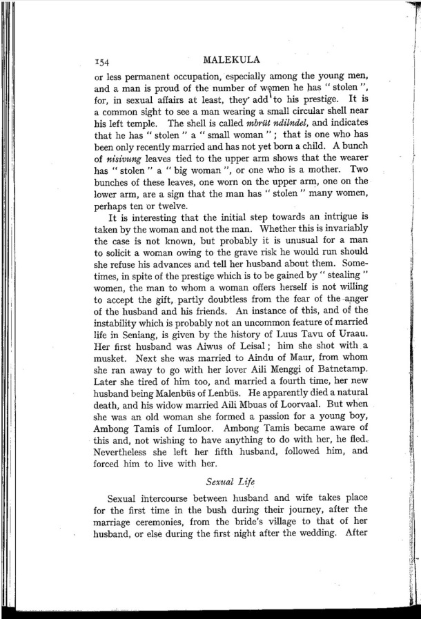 Deacon A.B., 1934. Malekula: A Vanishing People in the New Hebrides / Sexual Life / Bernard A. Deacon / Vanuatu, Nouvelles-Hébrides, Malekula, South-West Bay