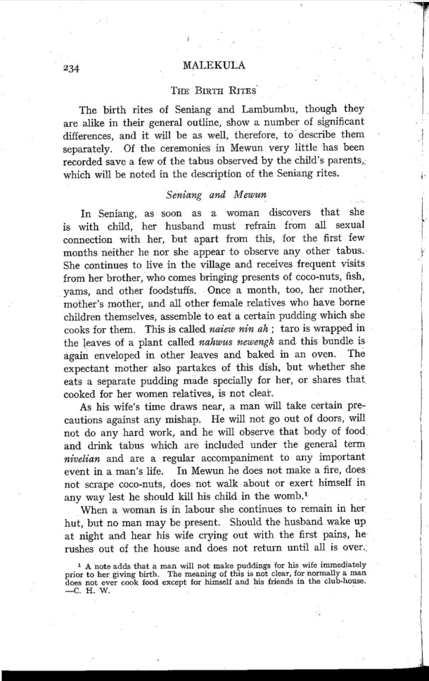 Deacon A.B., 1934. Malekula: A Vanishing People in the New Hebrides / The Birth Rites. Senian and Mewun / Bernard A. Deacon / Vanuatu, Nouvelles-Hébrides, Malekula, South-West Bay