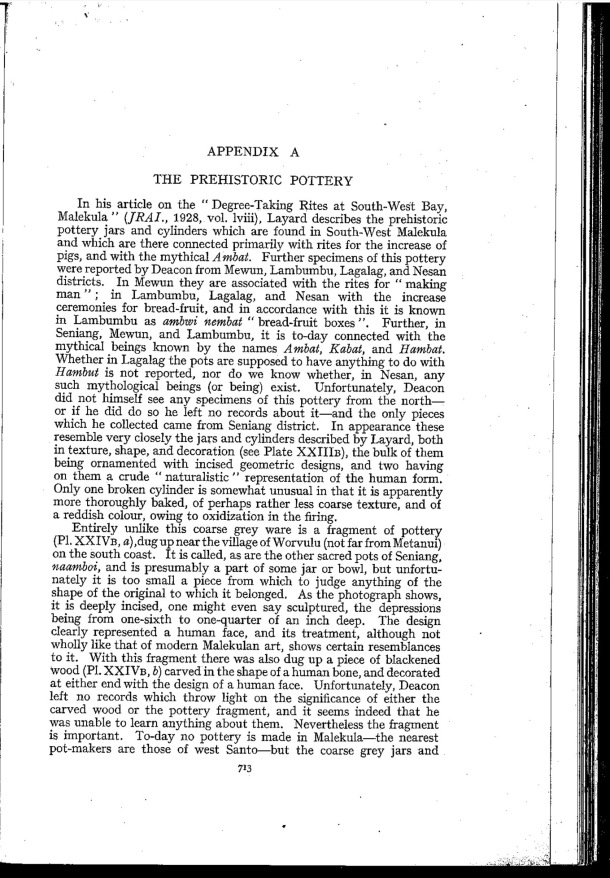 Deacon A.B., 1934. Malekula: A Vanishing People in the New Hebrides / The prehistoric pottery / Bernard A. Deacon / Vanuatu, Nouvelles-Hébrides, Malekula, South-West Bay