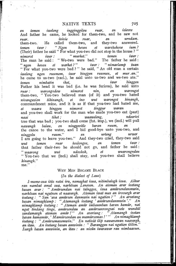 Deacon A.B., 1934. Malekula: A Vanishing People in the New Hebrides / Why men became black (in the dialect of Laus) / Bernard A. Deacon / Vanuatu, Nouvelles-Hébrides, Malekula, South-West Bay