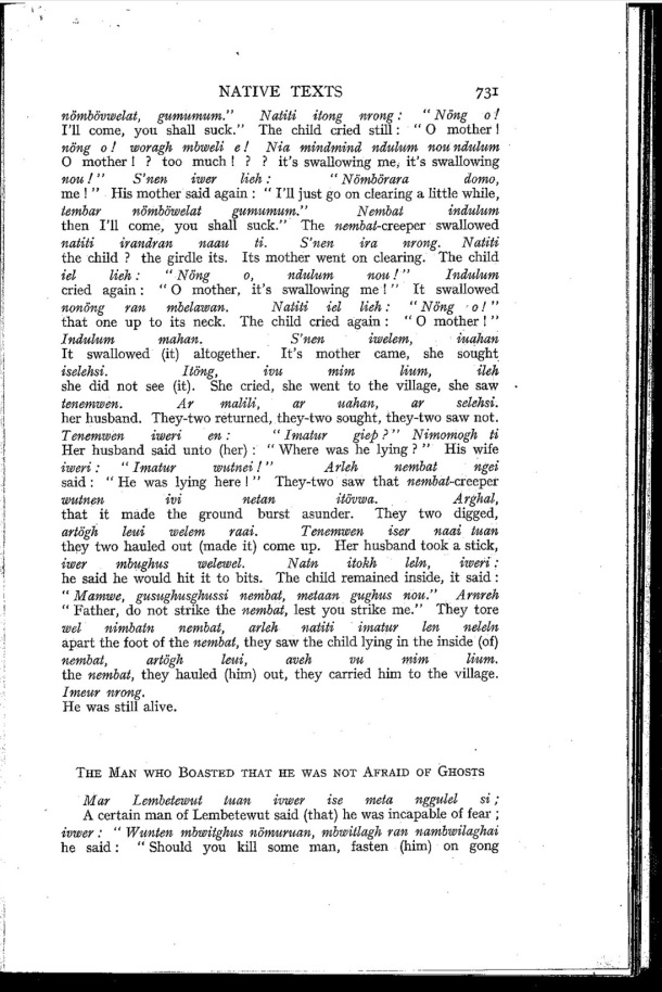 Deacon A.B., 1934. Malekula: A Vanishing People in the New Hebrides / The Man who boasted that he was not afrait of ghosts / Bernard A. Deacon / Vanuatu, Nouvelles-Hébrides, Malekula, South-West Bay