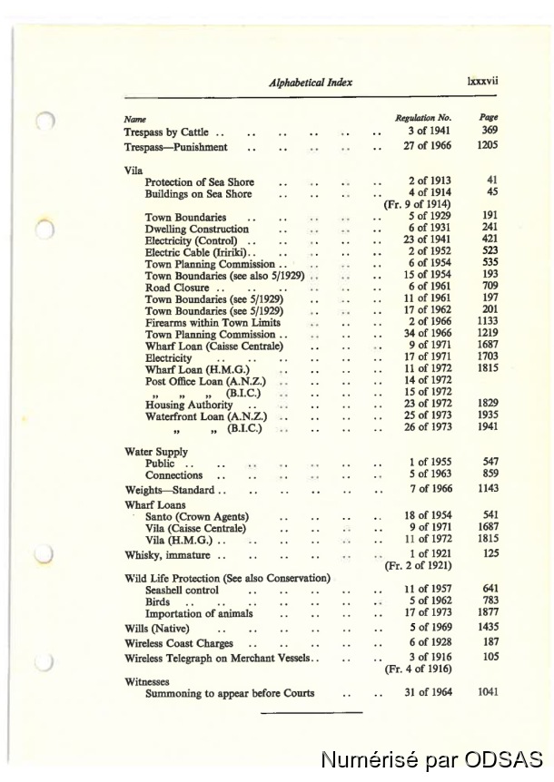Règlementation Conjointe des Nouvelles-Hébrides, Tome 1 / Règlementation Conjointe des Nouvelles-Hébrides, Tome 1 / Commissaires, Résidents / Vanuatu/ Vanuatu