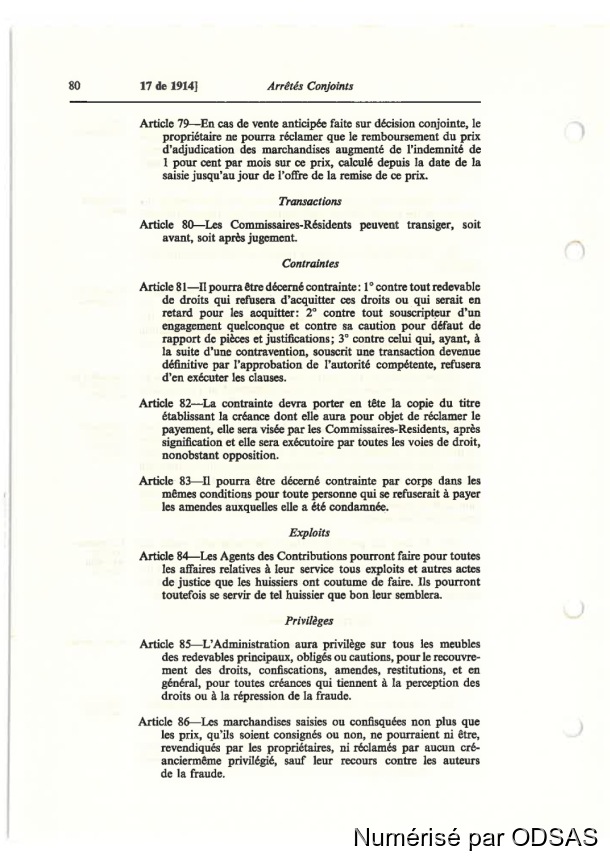 Règlementation Conjointe des Nouvelles-Hébrides, Tome 1 / Règlementation Conjointe des Nouvelles-Hébrides, Tome 1 / Commissaires, Résidents / Vanuatu/ Vanuatu