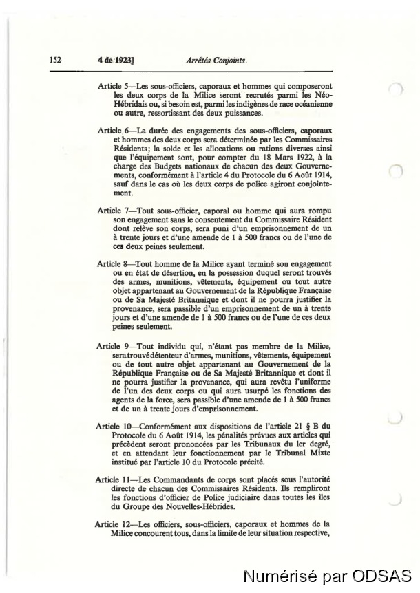 Règlementation Conjointe des Nouvelles-Hébrides, Tome 1 / Règlementation Conjointe des Nouvelles-Hébrides, Tome 1 / Commissaires, Résidents / Vanuatu/ Vanuatu